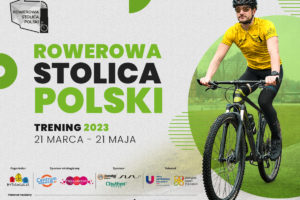 Grafika promująca trening do Rowerowej stolicy Polski