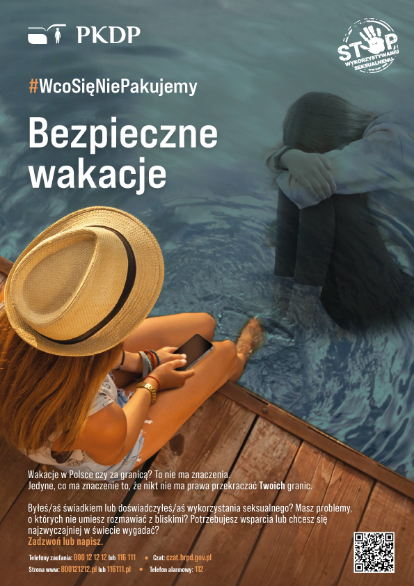 plakat kampanii "Bezpieczne wakacje" 