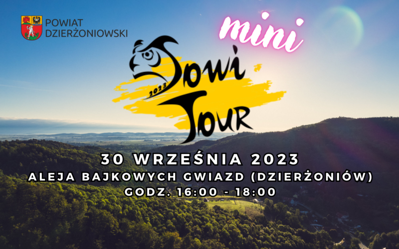 grafika z datą wydarzenia Mini Sowi Tour