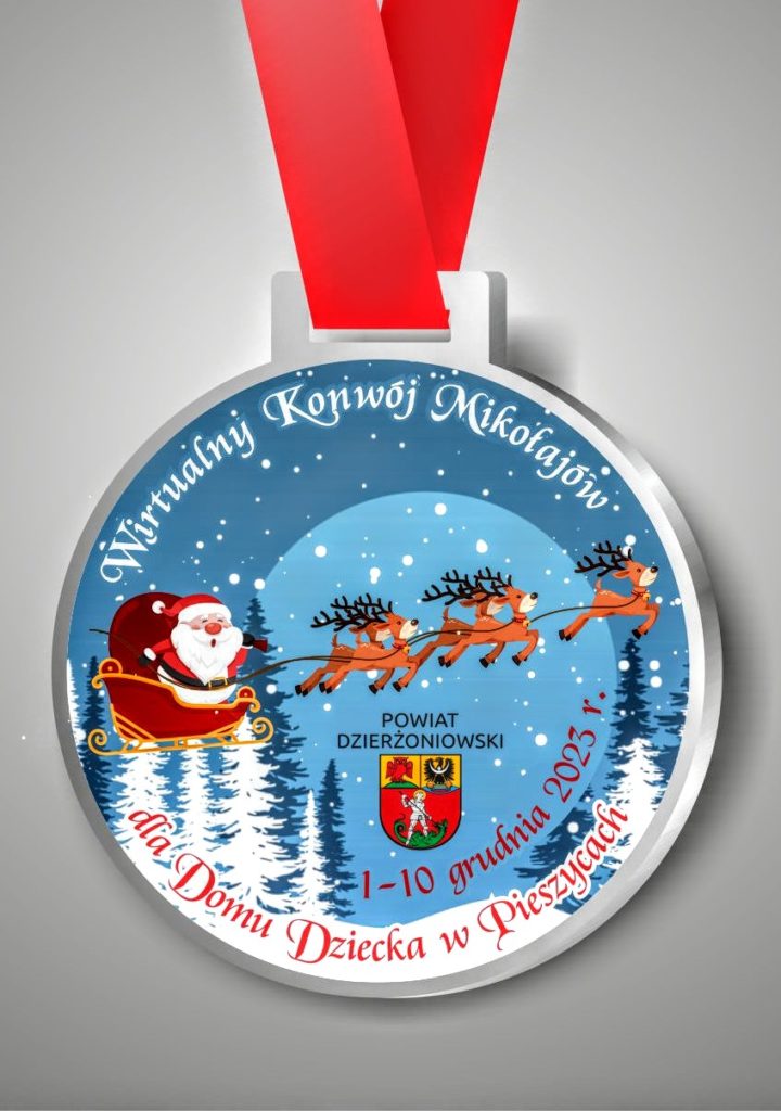 medal Wirtualnego Konwoju Mikołajów dla Domu Dziecka w Pieszycach