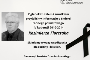 Grafika z kondolencjami dla rodziny Kazimierza Florczaka