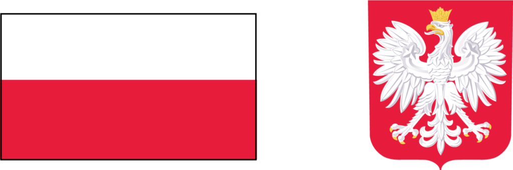 flaga Polski i godło 