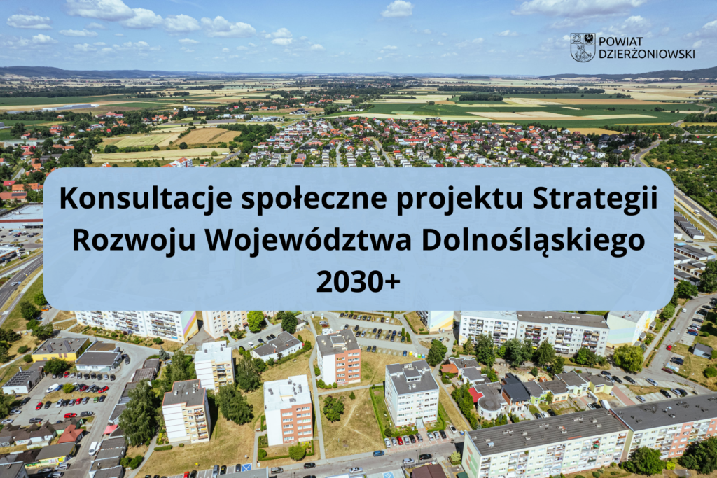 grafika informująca o konsultacjach Strategii Województwa Dolnośląskiego