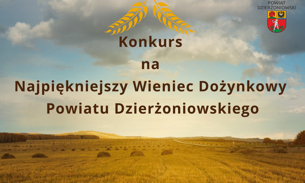 grafika promująca Konkurs na Najpiekniejszy Wieniec Dożynkowy Powiatu Dzierżoniowskiego