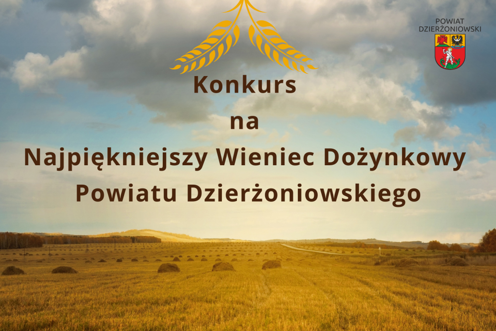 grafika promująca Konkurs na Najpiekniejszy Wieniec Dożynkowy Powiatu Dzierżoniowskiego