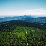 Widok z drona na Góry Sowie