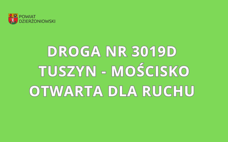 DROGA NR 382 DZIERŻONIÓW - ŚWIDNICA OTWARTA DLA RUCHU