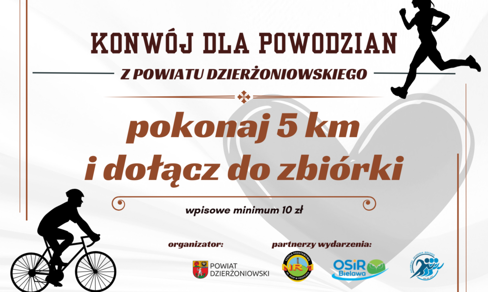 konwój dla powodzian - grafika promująca wydarzenie