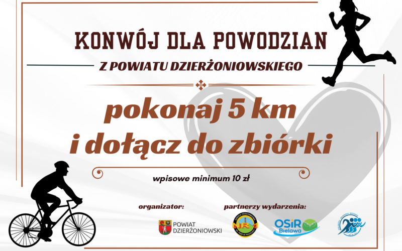 konwój dla powodzian - grafika promująca wydarzenie