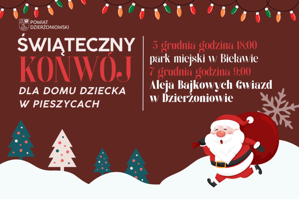 świąteczny konwój dla dzieci- grafika