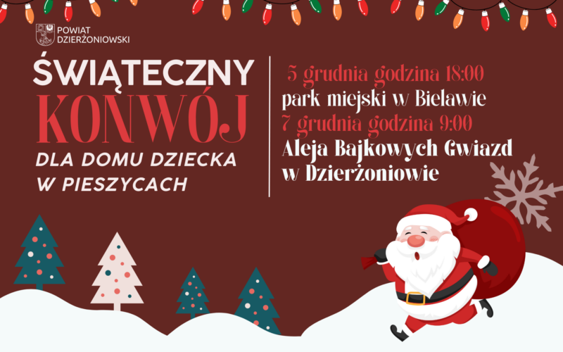 świąteczny konwój dla dzieci- grafika