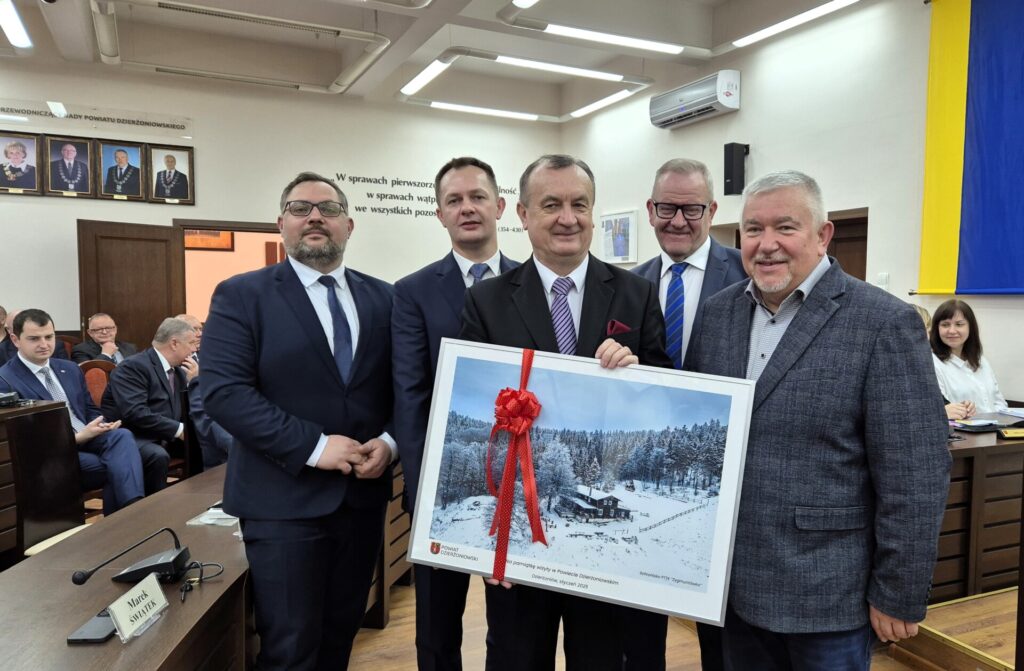 goście z powiatu Kolskiego ze starostą i przewodniczącym rady