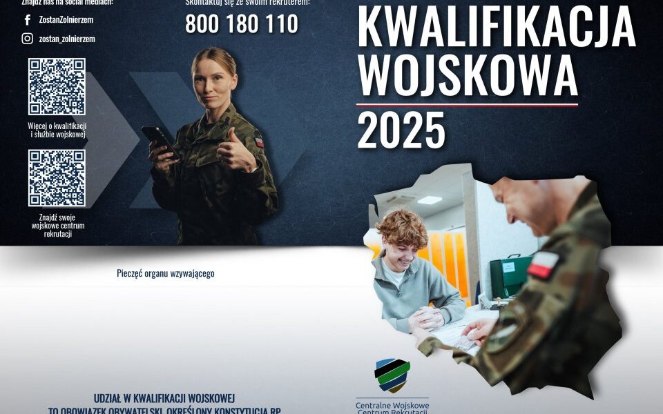 grafika promująca kwalifikację wojskową