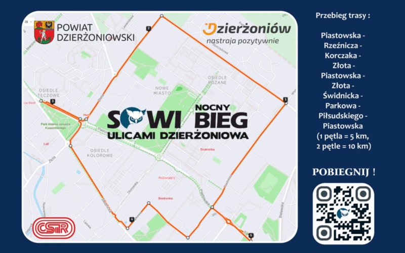grafika z planem Sowiego Biegu 2025