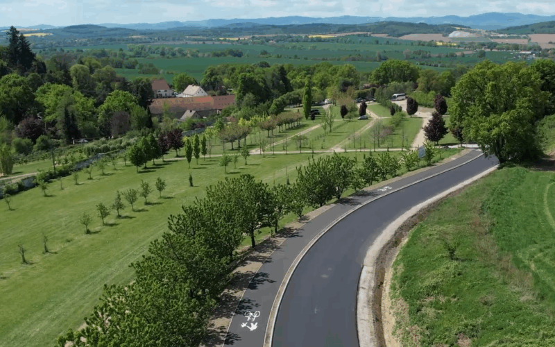nowa droga przy Arboretum Wojsławice