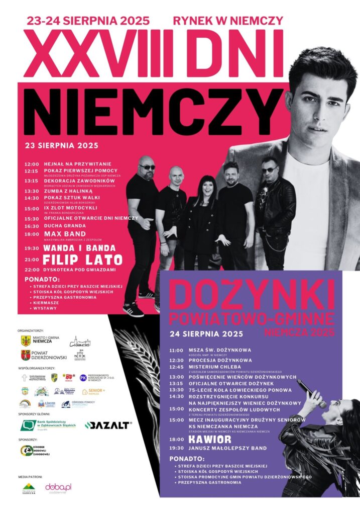 plakat dni Niemczy i Dożynki 2025