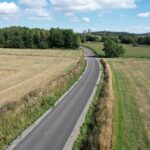 remont drogi z góry, położona nawierzchnia