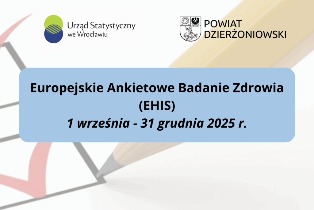 grafika europejskie ankietowe badanie zdrowia, logo powiatu i urzędu statystycznego