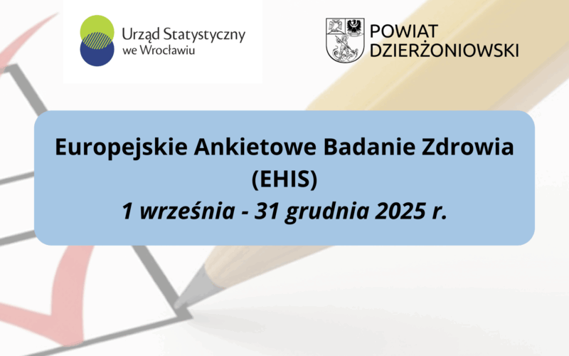 grafika europejskie ankietowe badanie zdrowia, logo powiatu i urzędu statystycznego