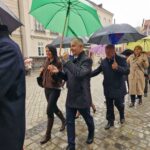 taniec poloneza, wicestarosta i burmistrz Dzierżoniowa