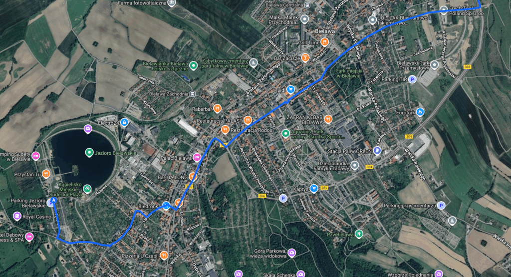 Bielawa odcinek 1 od startu do obwodnicy