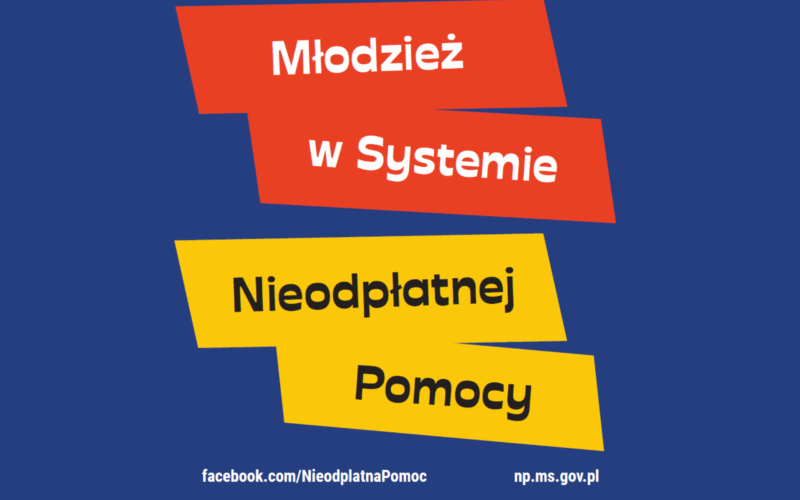 grafika broszura Młodzież w Systemie Nieodpłatnej Pomocy