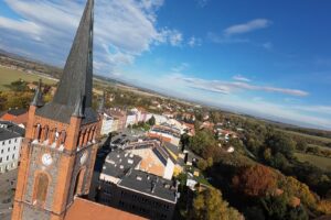 widok z lotu ptaka na Niemczę