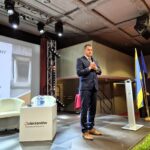 wójt gminy Dzierżoniów podczas wystąpienia