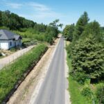 droga i ścieżka rowerowa budowa z góry