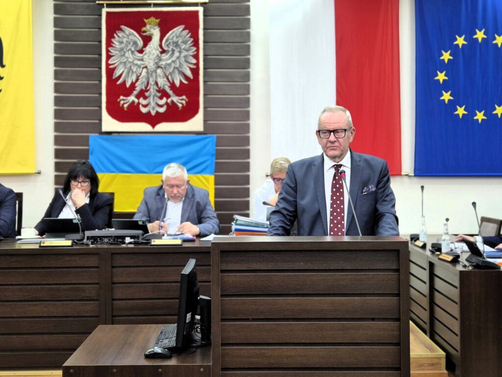 starosta podczas wystąpienia