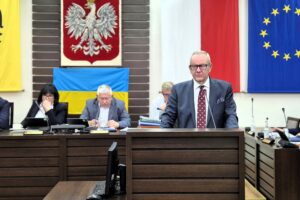 starosta podczas wystąpienia