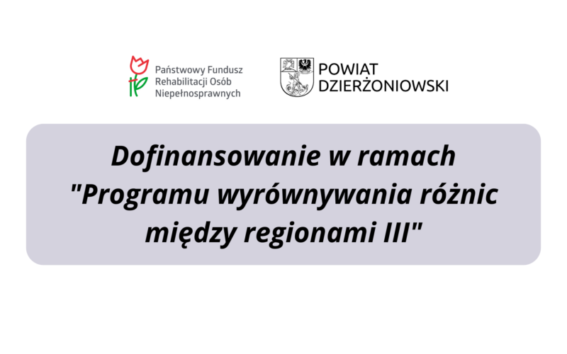 grafika dofinansowanie w ramach programu wyrównywania różnic między regionami III