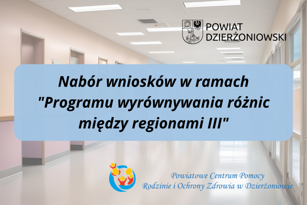 grafika logo powiatu i pcpr, nabór wniosków w ramach programu