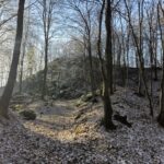 widok z oddali na przód wyrobiska