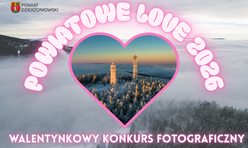 Powiatowe LOVE 2026 grafika serce