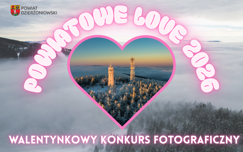 Powiatowe LOVE 2026 grafika serce