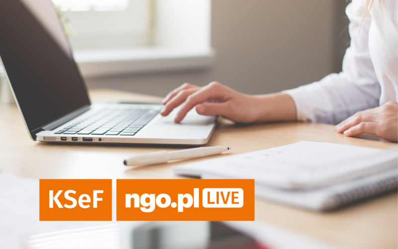 ksef grafika dłonie i laptop