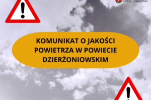 grafika komunikat o jakości powietrza w powiecie dzierżoniowskim