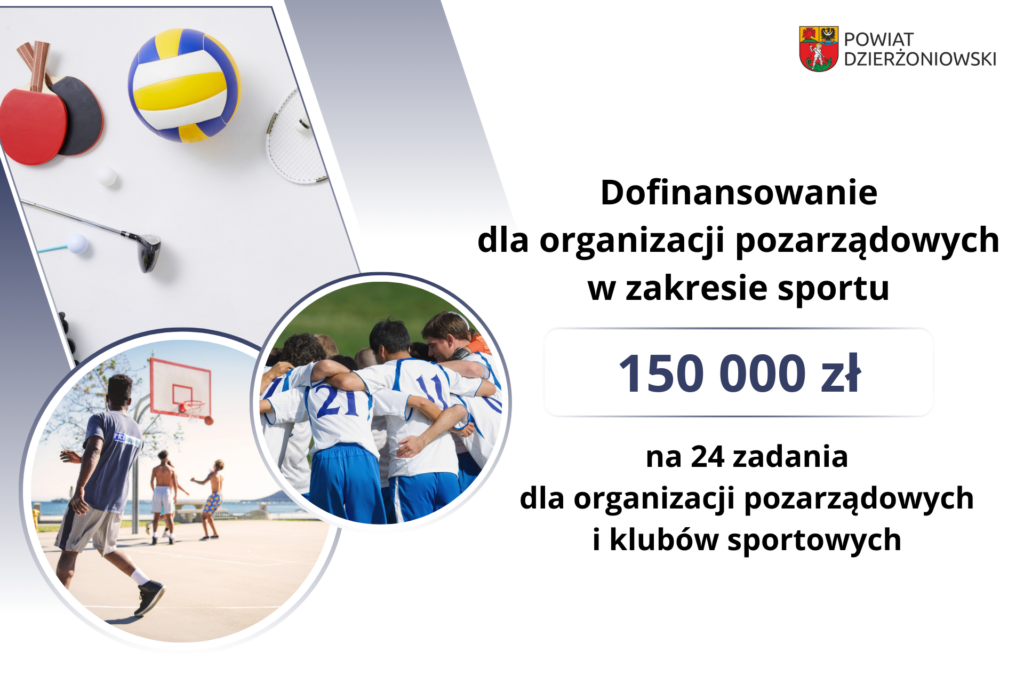 grafika dofinansowanie 150000 zł w zakresie sportu
