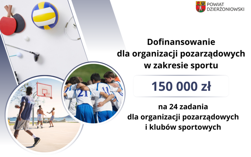 grafika dofinansowanie 150000 zł w zakresie sportu