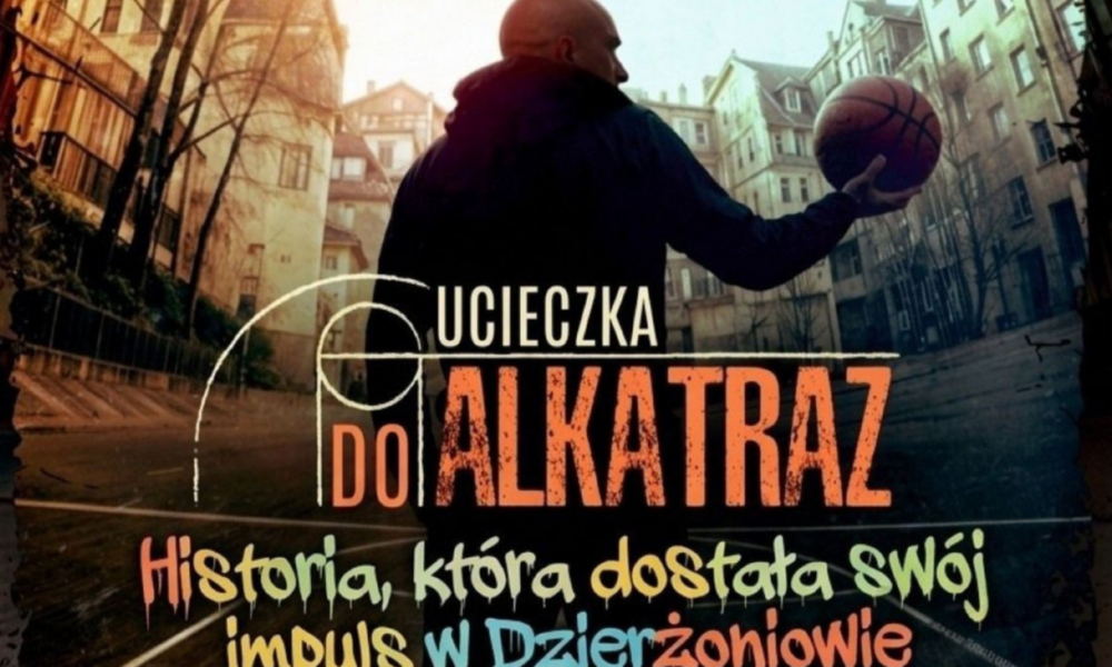 grafika film DOK ucieczka do Alkatraz koszykarz z piłką