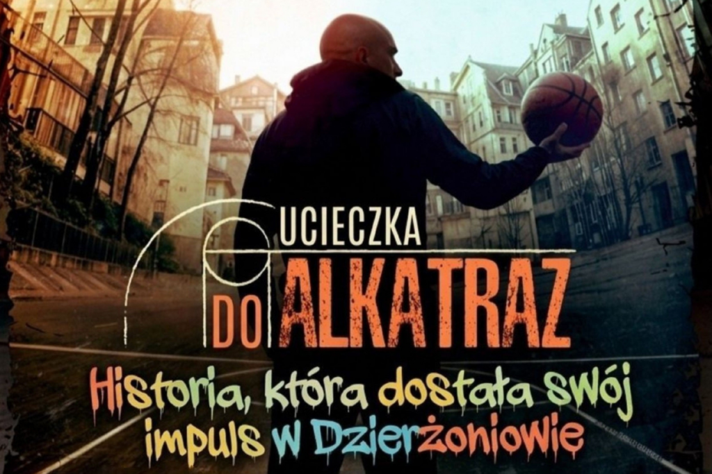 grafika film DOK ucieczka do Alkatraz koszykarz z piłką