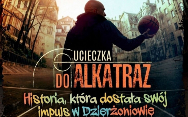 grafika film DOK ucieczka do Alkatraz koszykarz z piłką