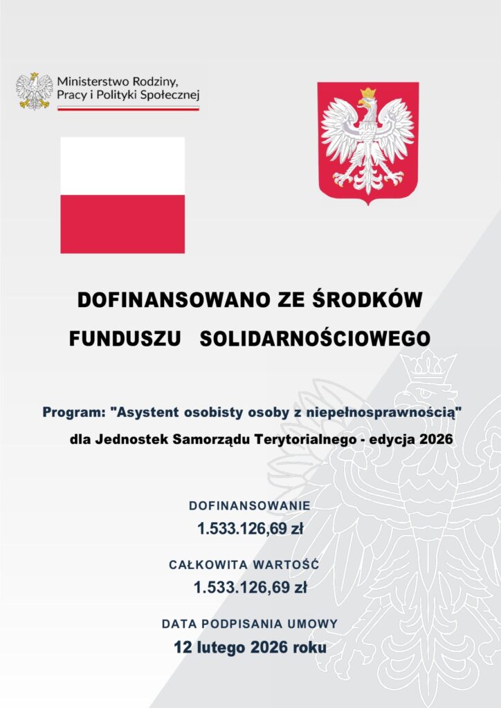 plakat projektu wraz z kwotą dofinansowania