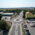 widok na rondo z Pieszyc w stronę Bielawy