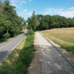 widok na ścieżkę pieszo - rowerową Dobrocin - Niemcza 3