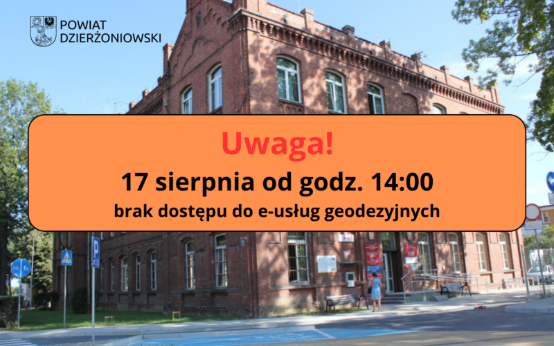 starostwo grafika brak dostępu do usług geodezyjnych