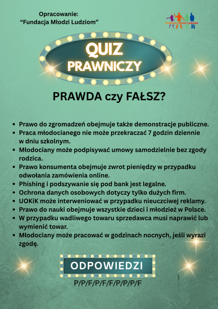 quiz prawniczy prawda czy fałsz