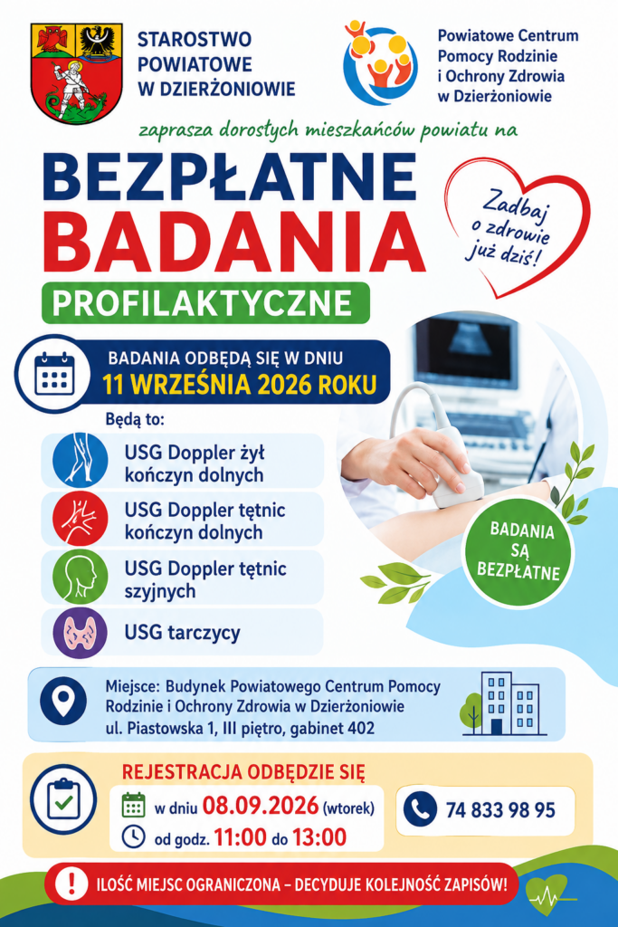 Plakat - Bezpłatne Badania 11.09.2026