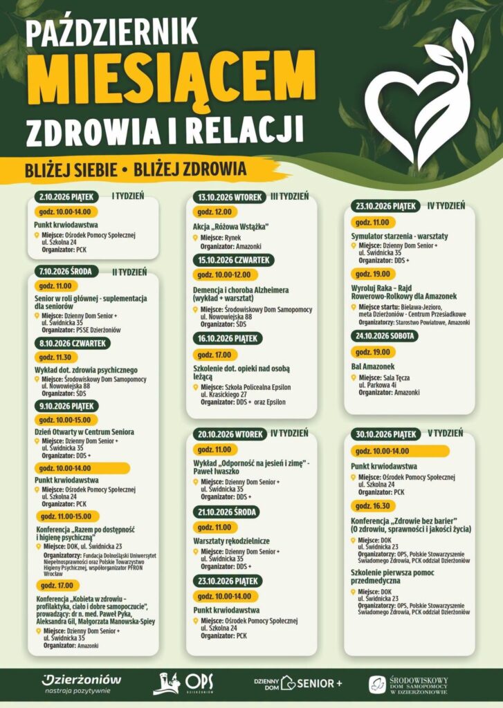 plakat wydarzenia październik